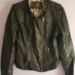 Black faux leather jacket